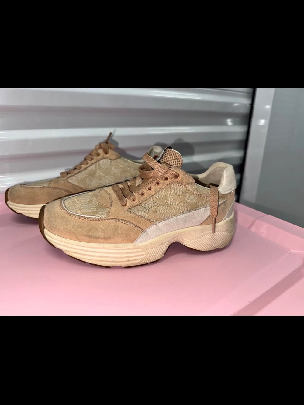 COACH Chunky Trainer Sneakers in Beige